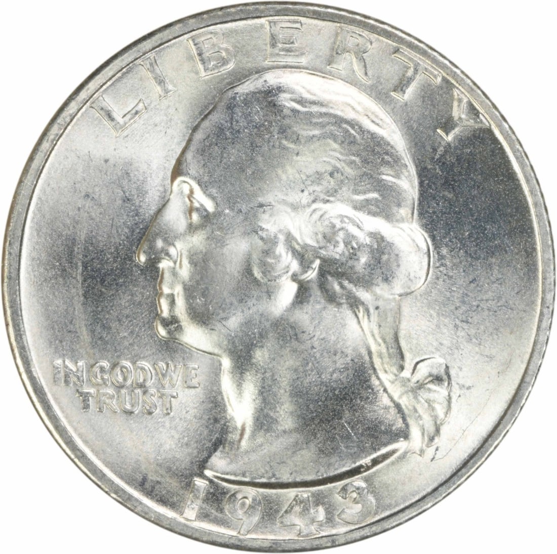 Choice BU 1943-S Silver 25C Washington Quarter Uncertified (1 of 2)