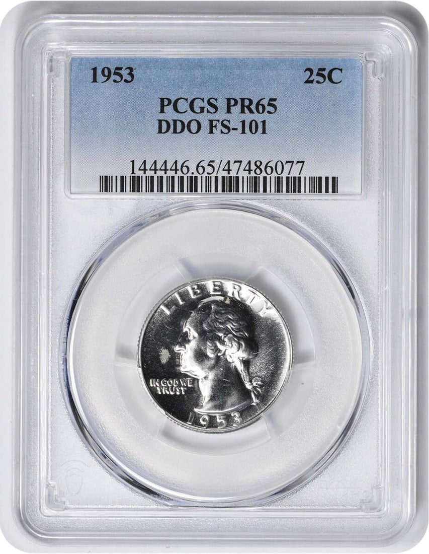 1953 Washington Silver Quarter PR65 Proof PCGS Uncirculated: 1953 Washington Silver Quarter PR65 Proof PCGS Uncirculated This 1953 Washington Silver Quarter is a stunning collector's item, graded PR65 by PCGS. It features a proof strike, showcasing the intricat