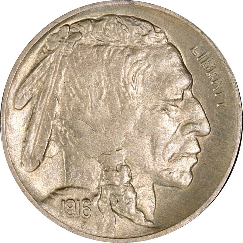 1916-P Buffalo Nickel Coin Circulated Nickel Uncertified (1 of 2)