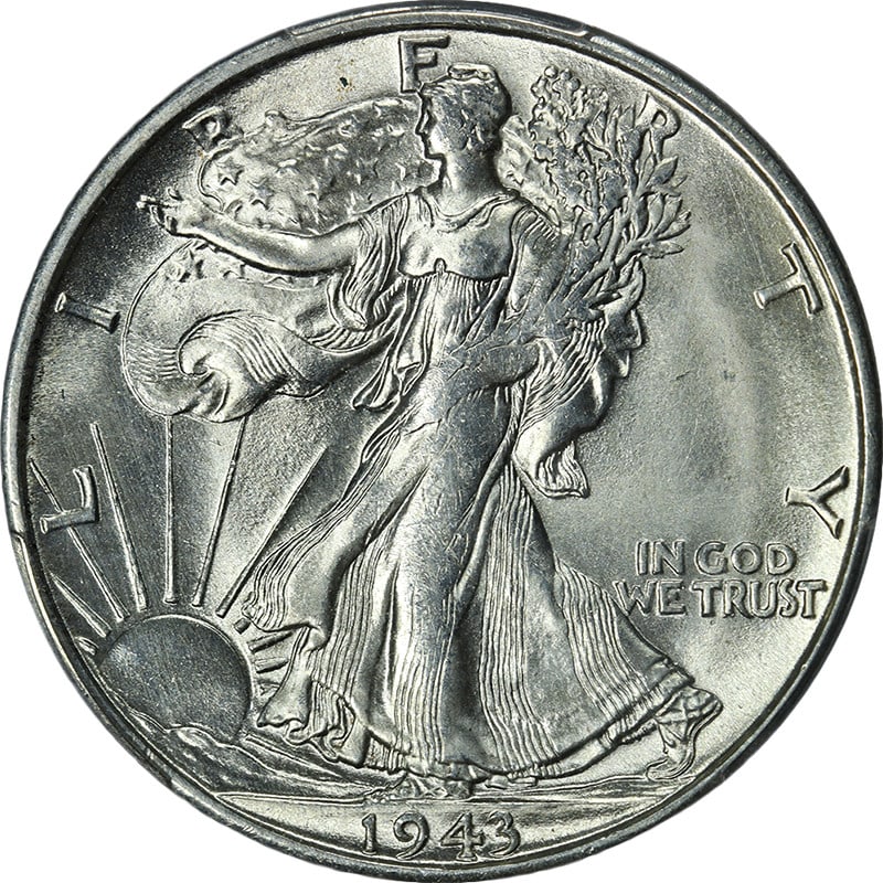 1943-S Walking Liberty Half PCGS Unc Details Silver Coin (1 of 4)