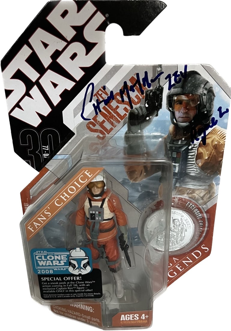 Christopher Malcolm Signed Star Wars 30th Anniversary Action Figure Beckett Authenticated: Christopher Malcolm Signed Star Wars 30th Anniversary Action Figure Beckett Authenticated This is an autographed action figure from the 2007-08 Star Wars 30th Anniversary Collection, featuring the cha