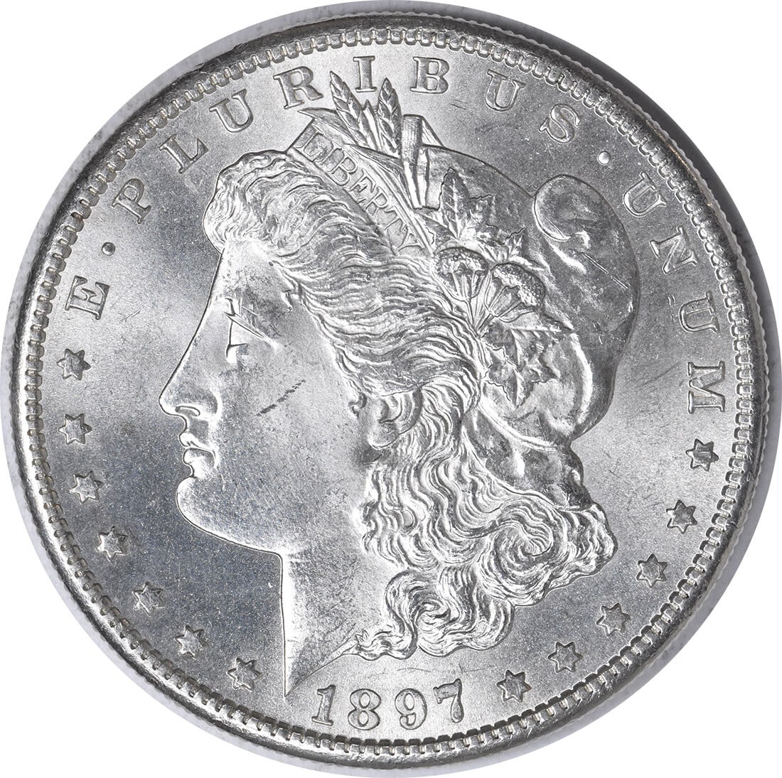 1897-S Morgan Silver Dollar Choice BU Uncertified Silver Coin: 1897-S Morgan Silver Dollar Choice BU Uncertified Silver Coin This 1897-S Morgan Silver Dollar is a stunning piece for collectors, featuring a grade of Choice BU (Brilliant Uncirculated). Minted in Sa