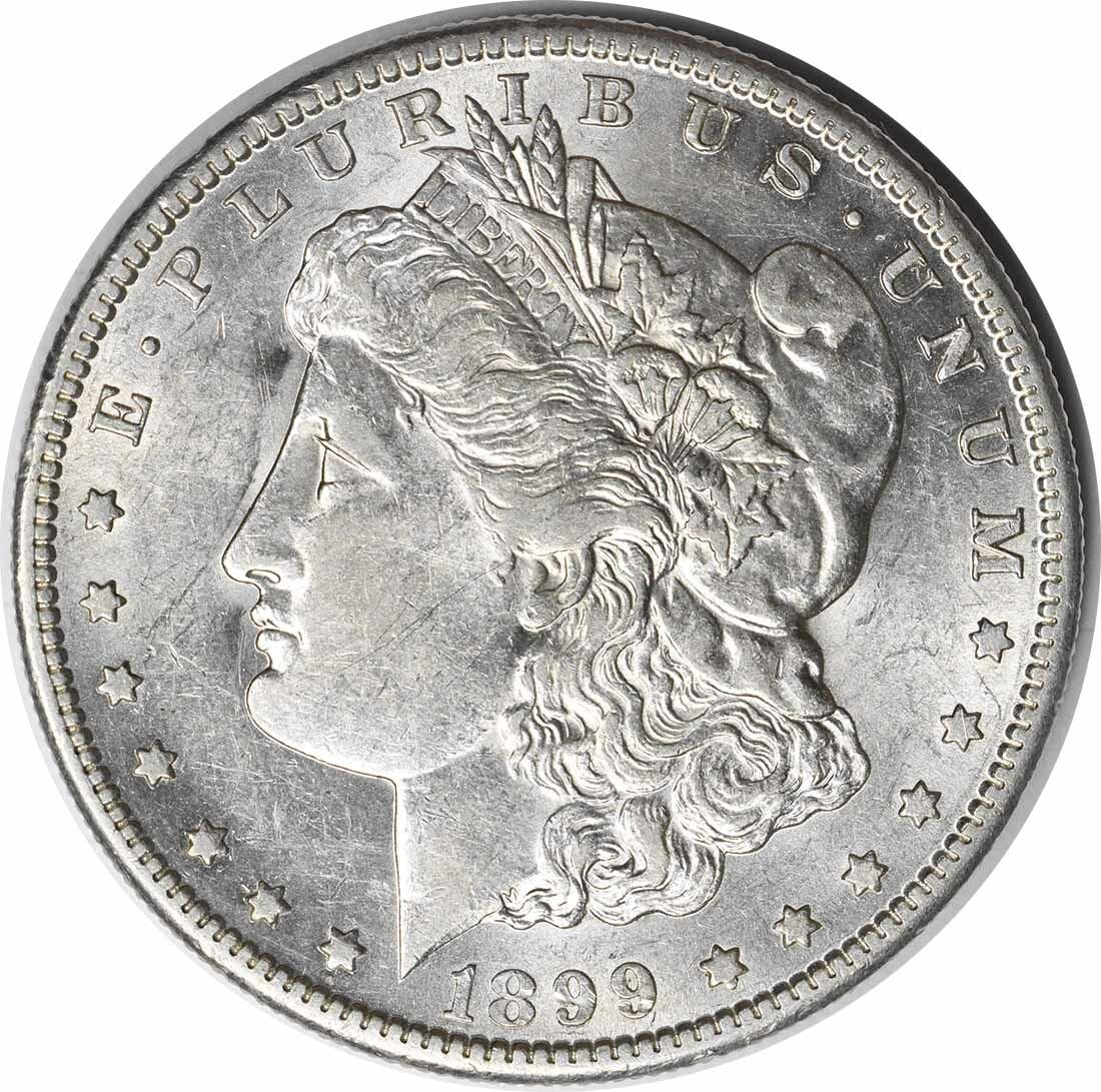 1899-S Morgan Silver Dollar AU Uncertified 90% Silver Coin (1 of 2)
