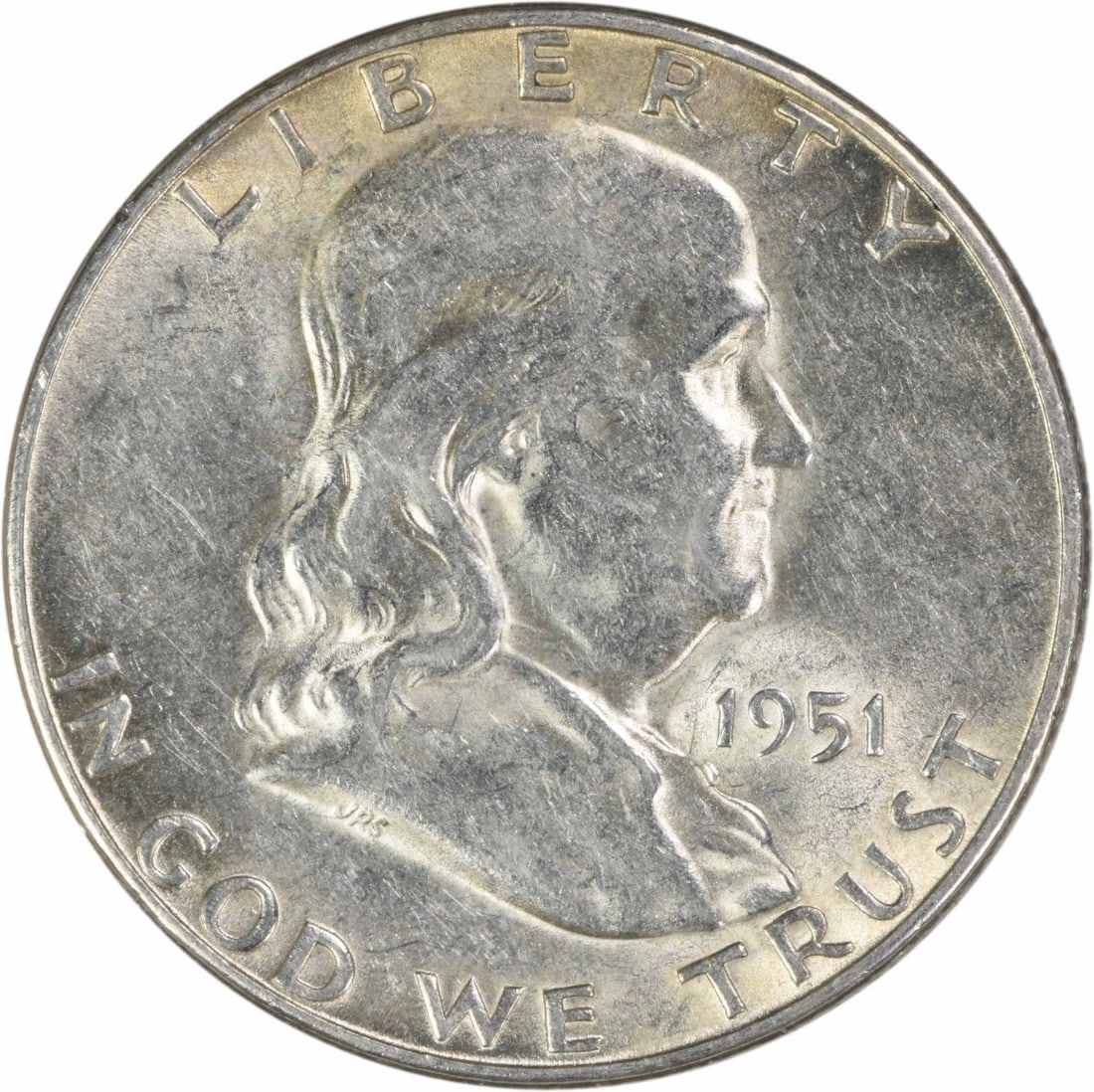 San Francisco Mint 1951 Franklin Half Dollar 90 Percent Silver AU Grade Uncertified (1 of 2)