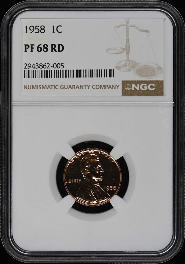 1958 Lincoln Cent Proof NGC PR68RD Philadelphia Mint (1 of 2)