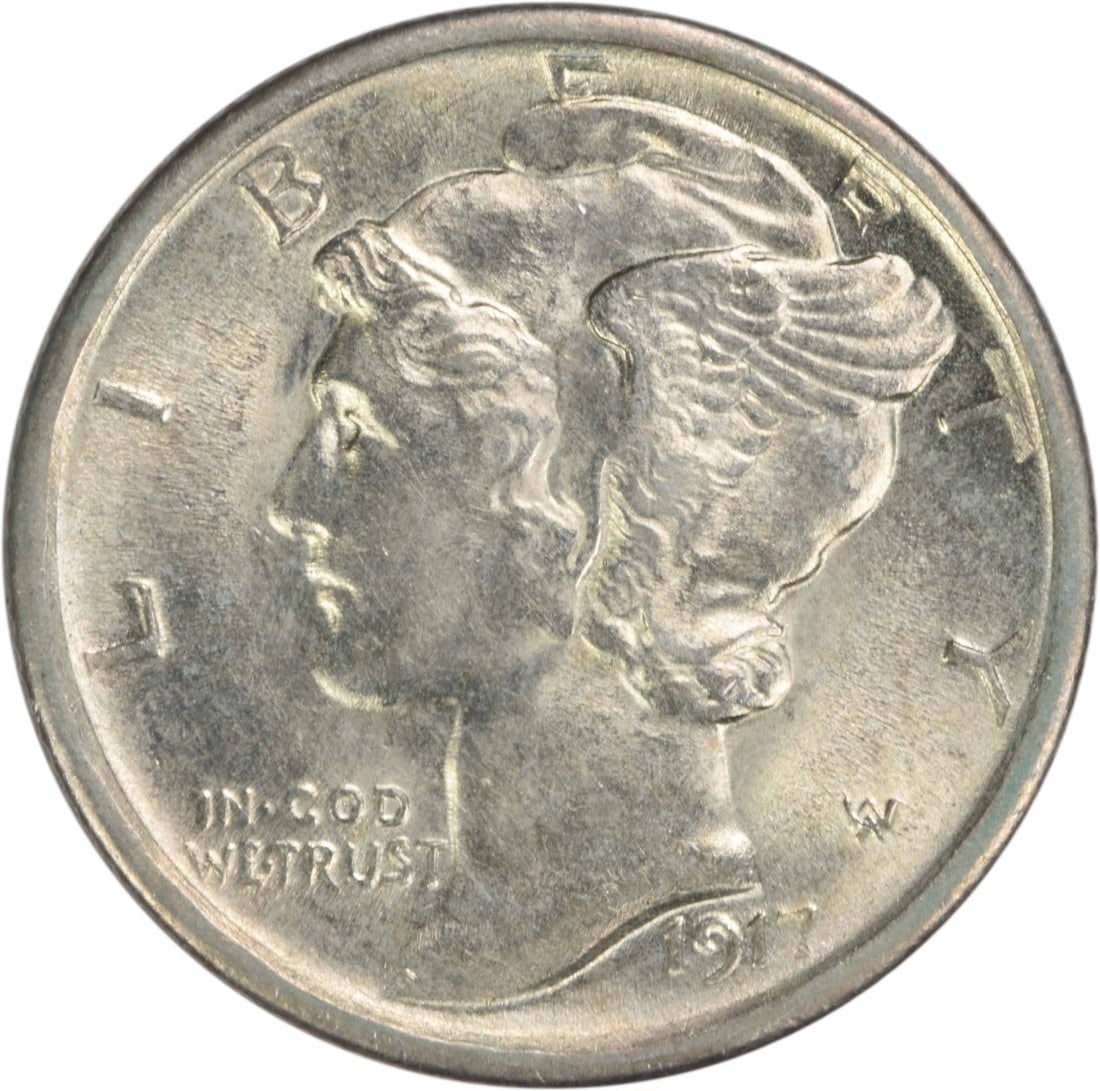 1917 Mercury Dime Choice BU Uncertified Silver Coin 10C (1 of 2)