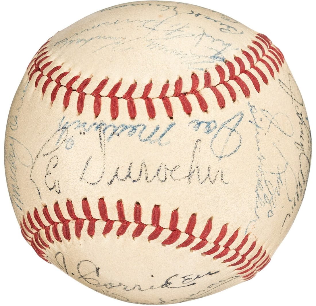 1942 Brooklyn Dodgers Team Signed Baseball with JSA Beckett COA (1 of 10)