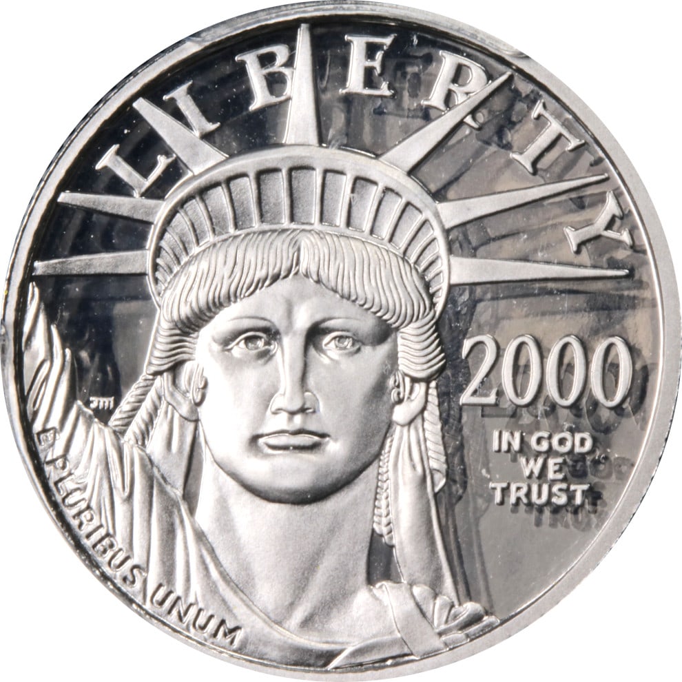 2000-W $25 Platinum Eagle PCGS PR70DCAM Blue Label Coin (1 of 4)