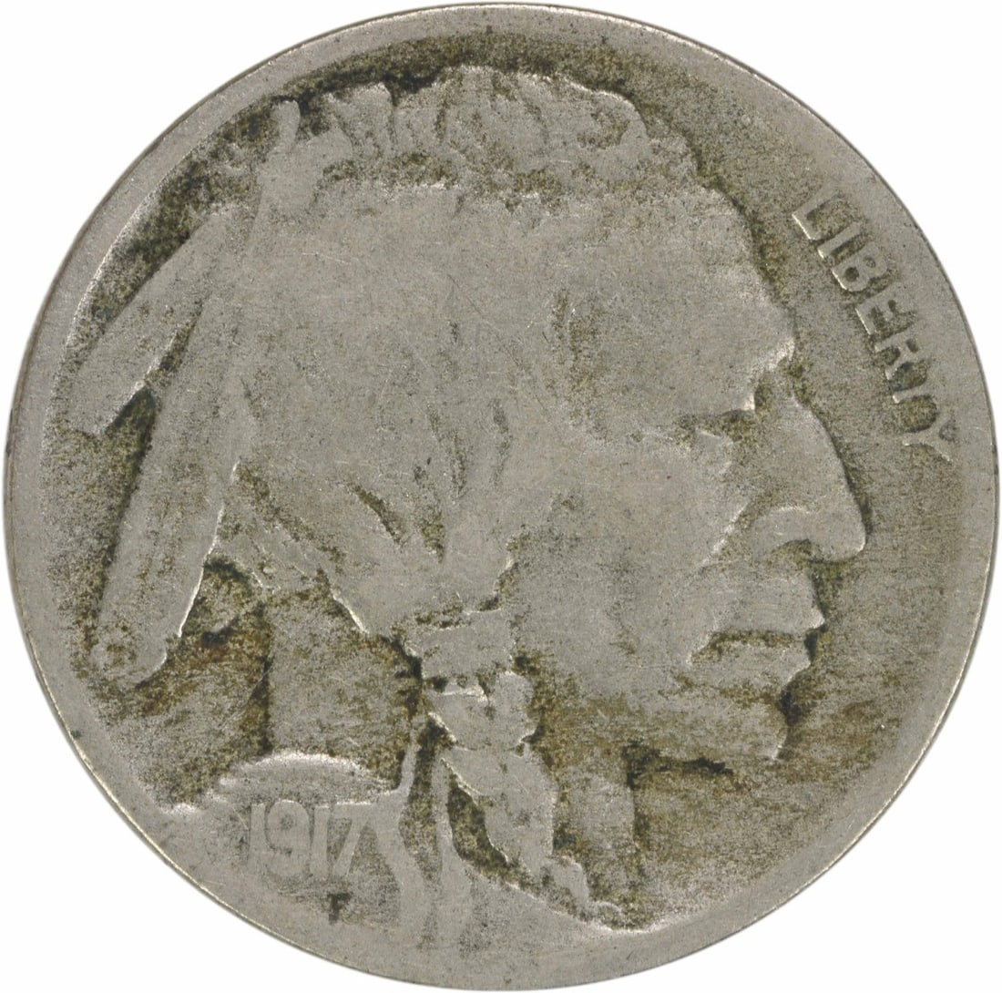 1917-D Buffalo Nickel Circulated Uncertified 5C by James Earle Fraser: 1917-D Buffalo Nickel Circulated Uncertified 5C by James Earle Fraser This 1917-D Buffalo Nickel is a noteworthy collectible from the United States, featuring the iconic design by James Earle Fraser.