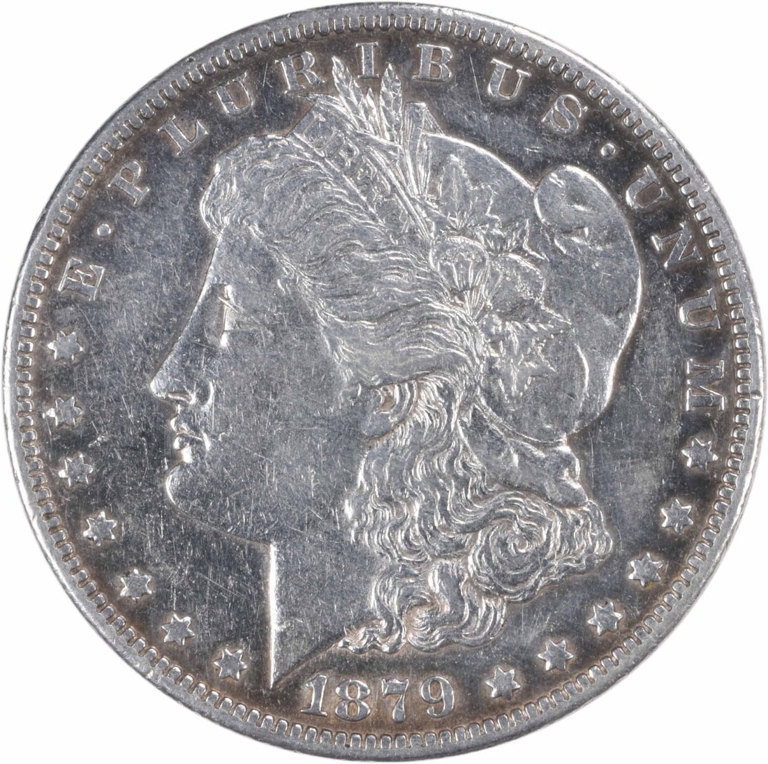 1879-S Morgan Silver Dollar by George T. Morgan Uncertified Collectible Coin: 1879-S Morgan Silver Dollar by George T. Morgan Uncertified Collectible Coin This 1879-S Morgan Silver Dollar features the iconic design by George T. Morgan and is an excellent addition to any collect