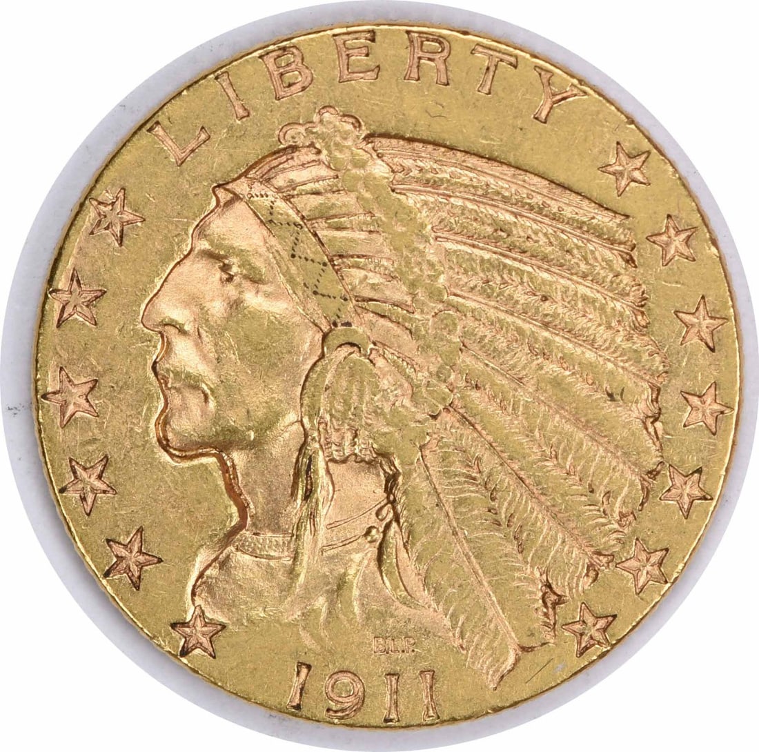 1911 $5 Gold Indian Coin Bela Lyon Pratt Uncertified AU (1 of 2)
