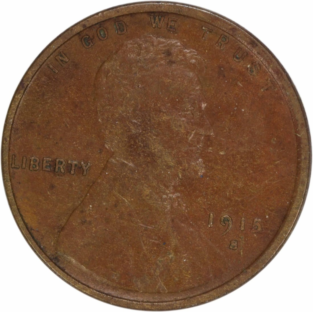 1915-S Lincoln Wheat Cent EF Uncertified Copper Coin (1 of 2)