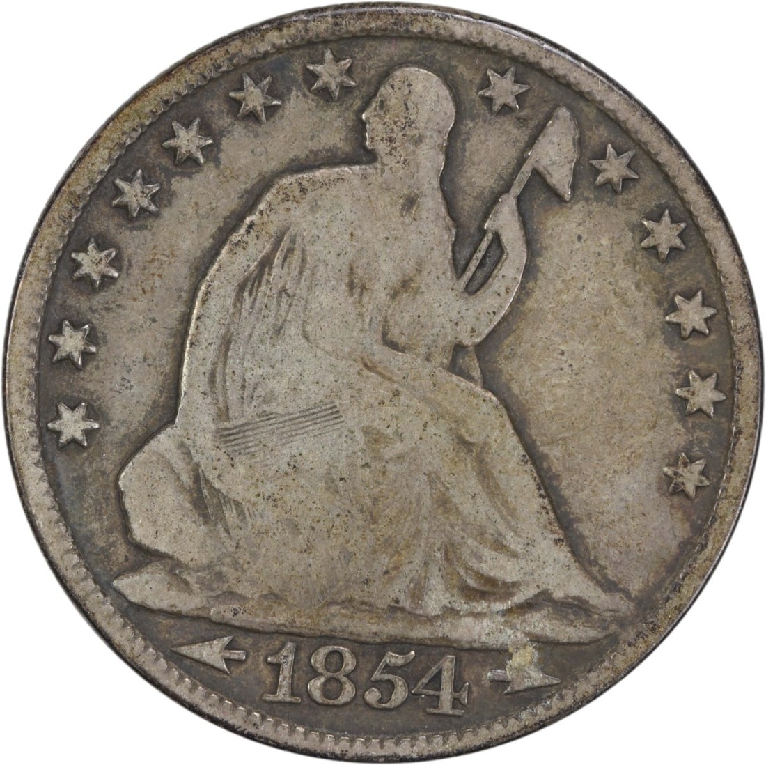 1854-O Liberty Seated Half Dollar 50C VG Uncertified (1 of 2)