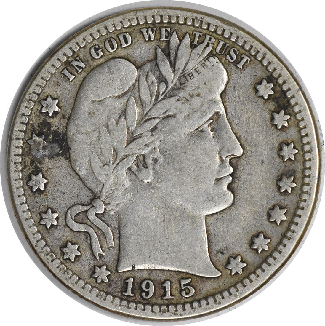 1915-S Barber Silver Quarter VF 90% Silver Uncertified Coin (1 of 2)