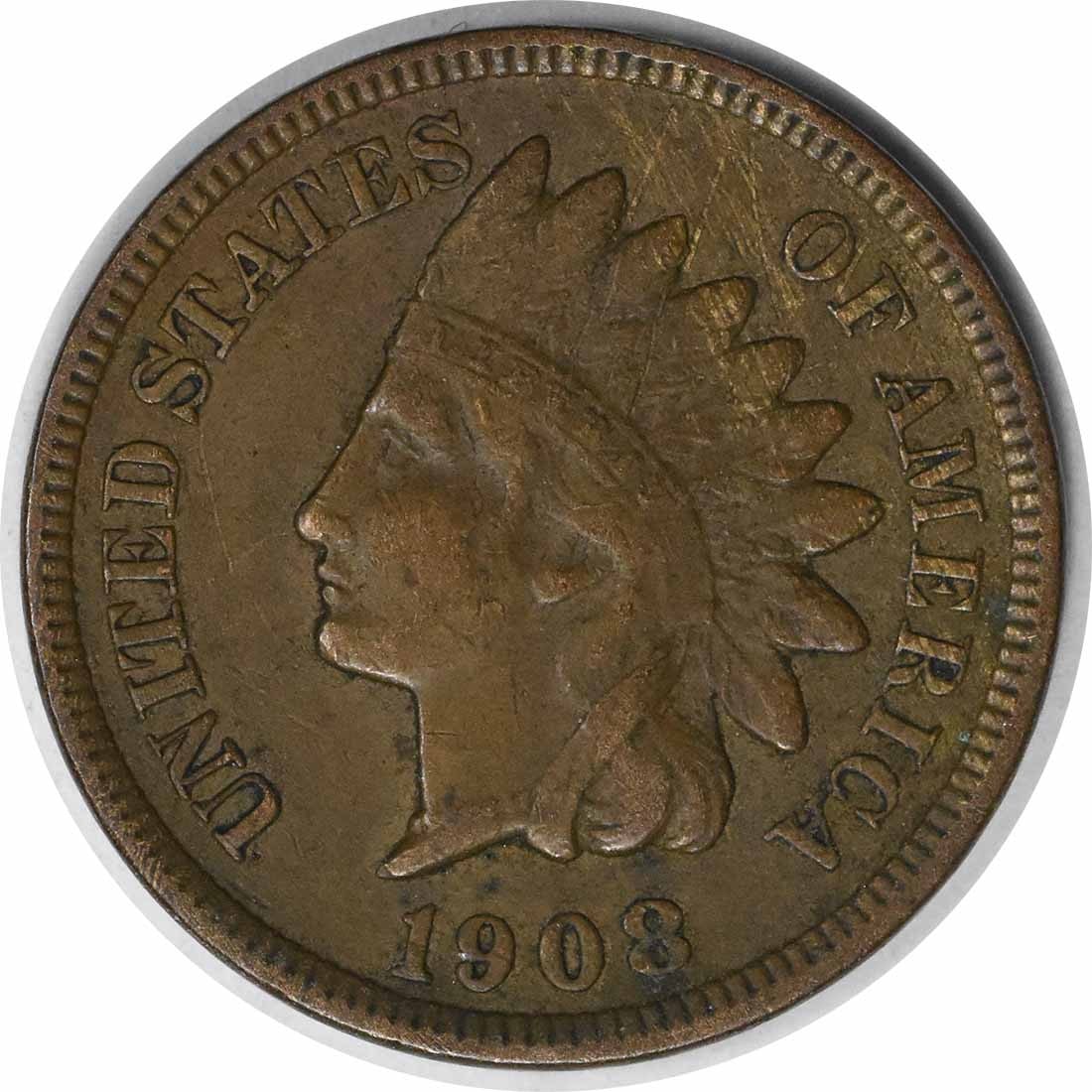 1908-S Indian Head Cent Copper Uncertified Circulated Coin (1 of 2)