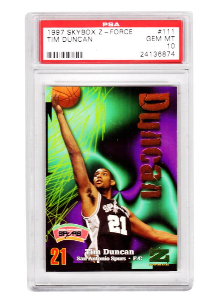 Tim Duncan 1997 Skybox Z-Force RC #111 PSA 10 Gem Mint Card (1 of 2)