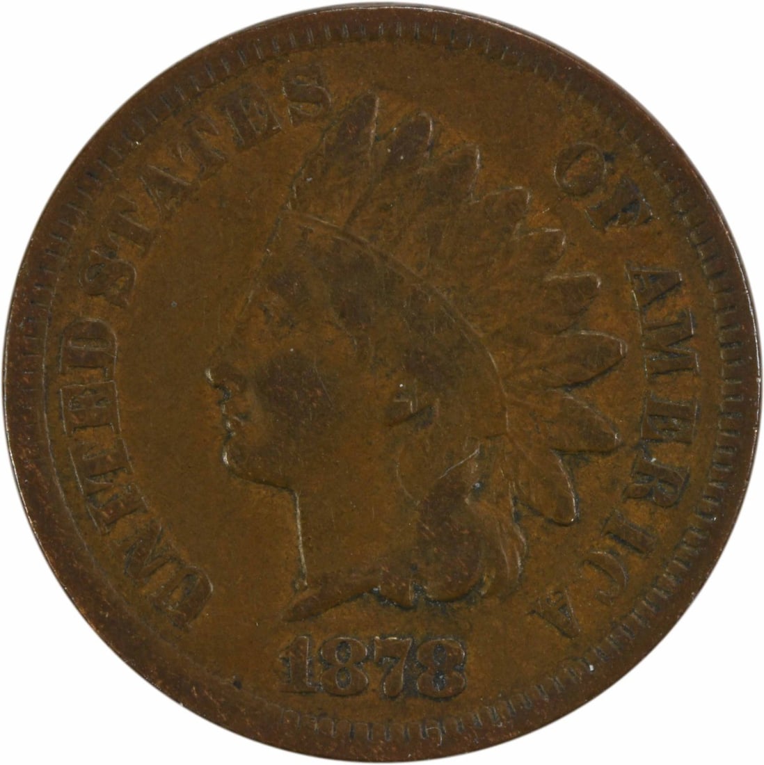 1878 Indian Head Cent VF Uncertified Copper Coin Philadelphia Mint (1 of 2)