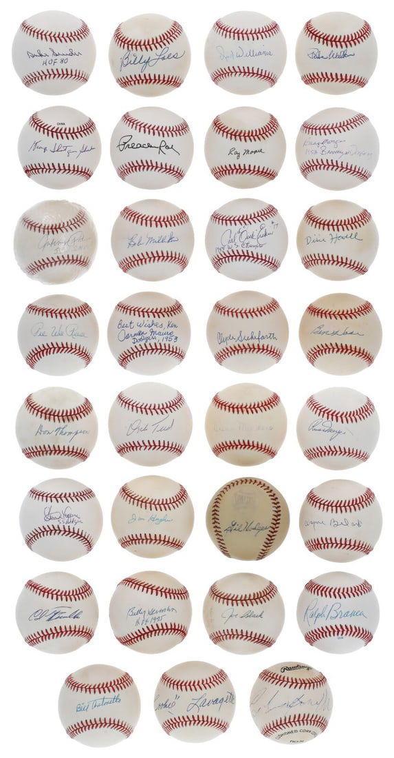 1953 Brooklyn Dodgers Signed Baseball Collection 31 Balls PSA JSA COA (1 of 18)