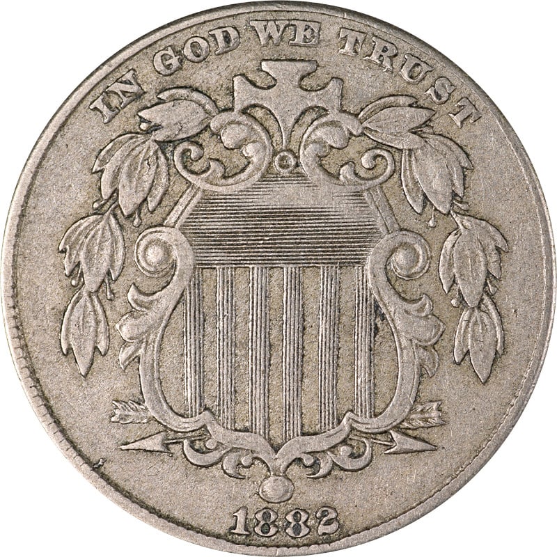 1882 Shield Nickel Circulated Uncertified Classic Coin (1 of 2)