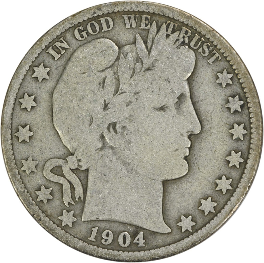 1904 New Orleans Barber Half Dollar VG Grade Uncertified Silver Coin (1 of 2)