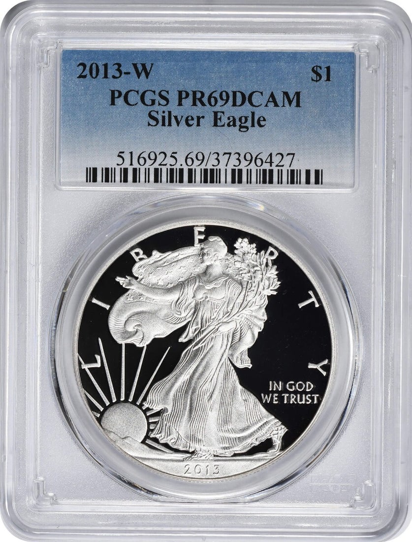 2013-W American Silver Eagle PR69DCAM PCGS 1 oz Proof Coin (1 of 2)