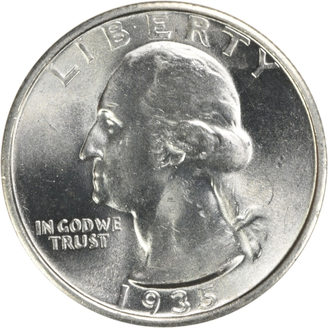 1935-S Washington Silver Quarter Choice BU Uncertified Coin (1 of 2)