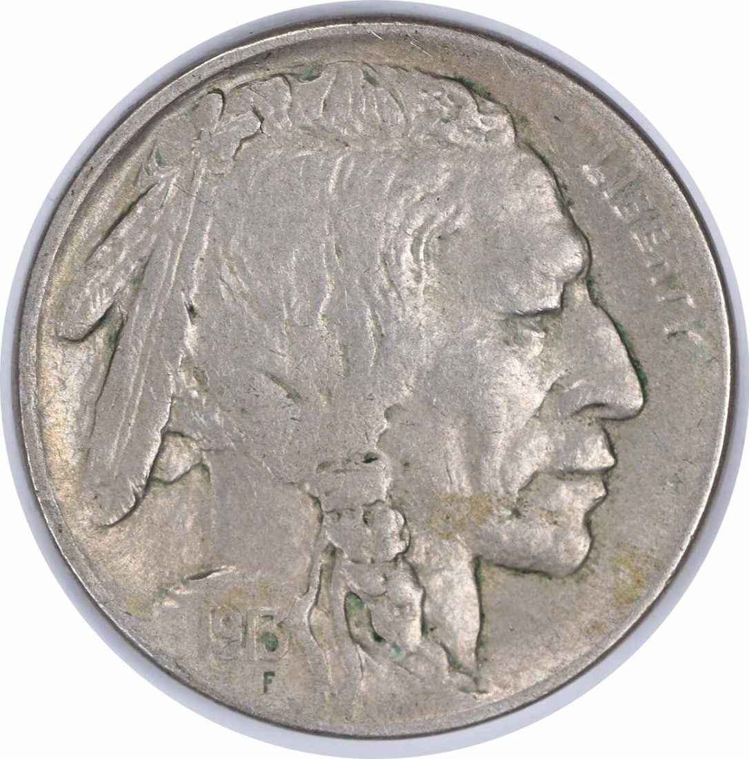 1913 Denver Mint Buffalo Nickel Type 2 Extra Fine Uncertified Coin (1 of 2)
