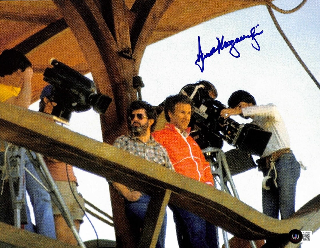 Howard Kazanjian Signed 11x14 Photo Star Wars ROTJ Beckett Authenticated: Howard Kazanjian Signed 11x14 Photo Star Wars ROTJ Beckett Authenticated This 11x14 inch color photograph is personally signed by Howard Kazanjian, producer of Star Wars: Return of the Jedi. The autog