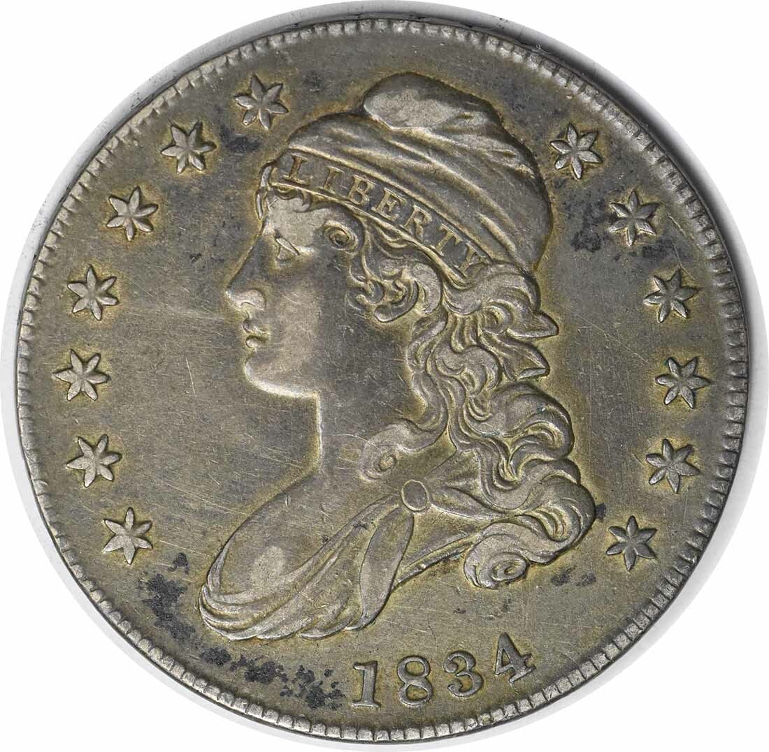 1834 Small Date Small Letters Bust Half Dollar XF Uncertified Coin (1 of 2)