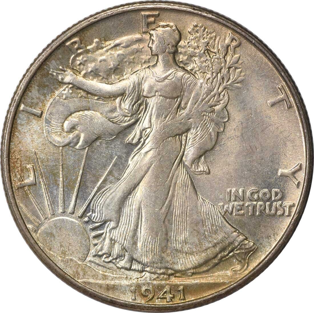 1941-S Walking Liberty Half Dollar Choice BU Uncertified Silver Coin (1 of 2)