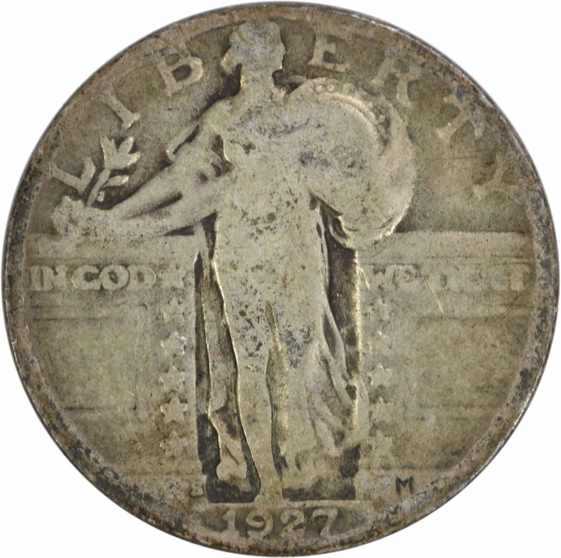 1927-S Standing Liberty Quarter 90% Silver Uncertified: 1927-S Standing Liberty Quarter 90% Silver Uncertified This 1927-S Standing Liberty Silver Quarter is a notable collector's item from the United States, showcasing the artistry of designer Hermon A. M