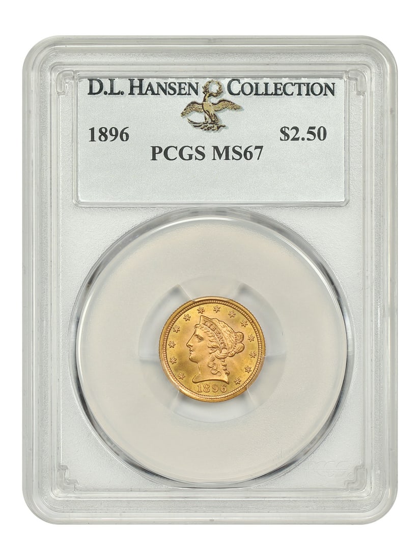 1896 $2.50 Liberty Head Gold Coin PCGS MS67 Certified (1 of 4)
