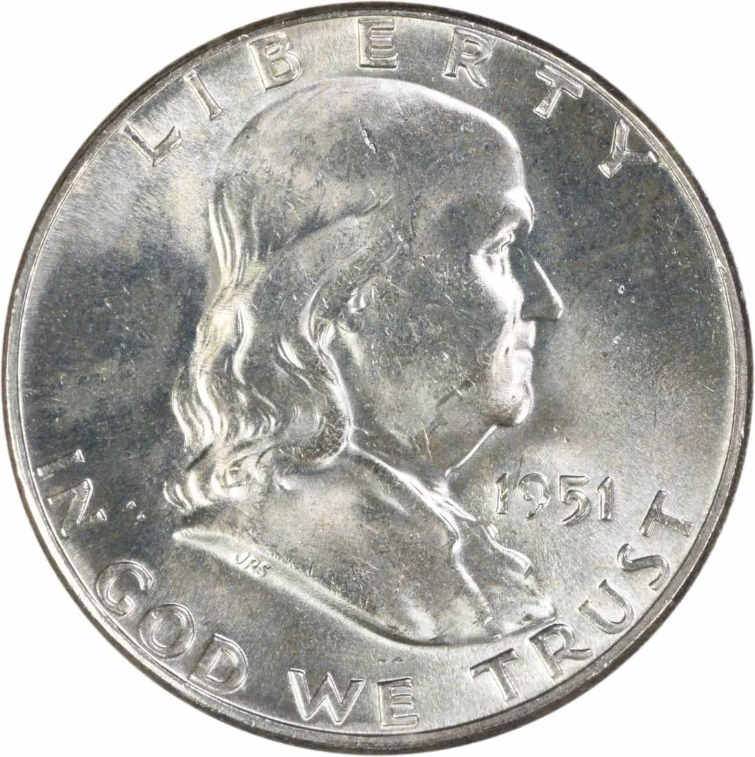 1951 Silver 50C Franklin Half Dollar Choice Brilliant Uncirculated Uncertified (1 of 2)