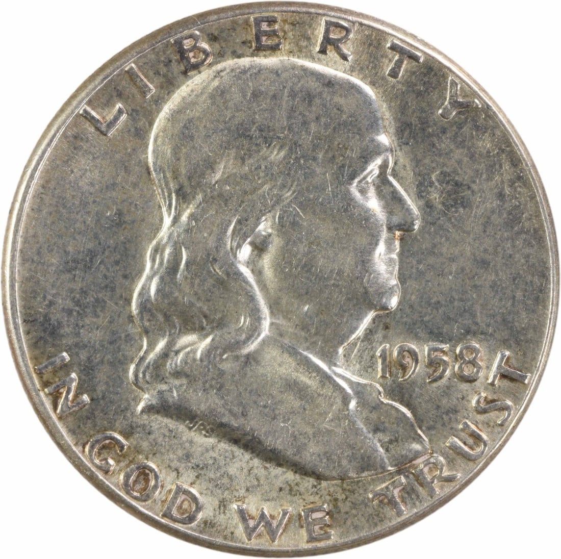 1958 Franklin 90 Percent Silver Half Dollar AU Grade Uncertified (1 of 2)