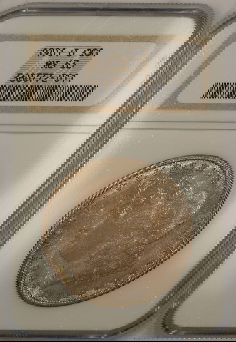 NGC MS-63 1901-O Silver Morgan Dollar Toned Uncirculated Coin (1 of 2)