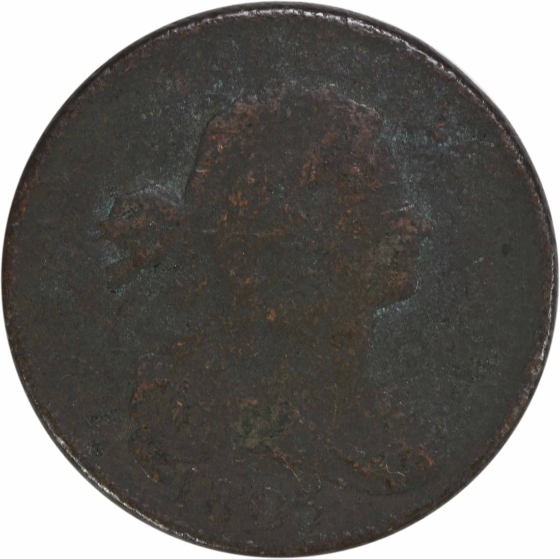 1803 Draped Bust Large Cent Copper Coin Uncertified AG: 1803 Draped Bust Large Cent Copper Coin Uncertified AG This 1803 Large Cent features the iconic Draped Bust design, crafted from copper and minted in Philadelphia. With a grade of AG (About Good), thi