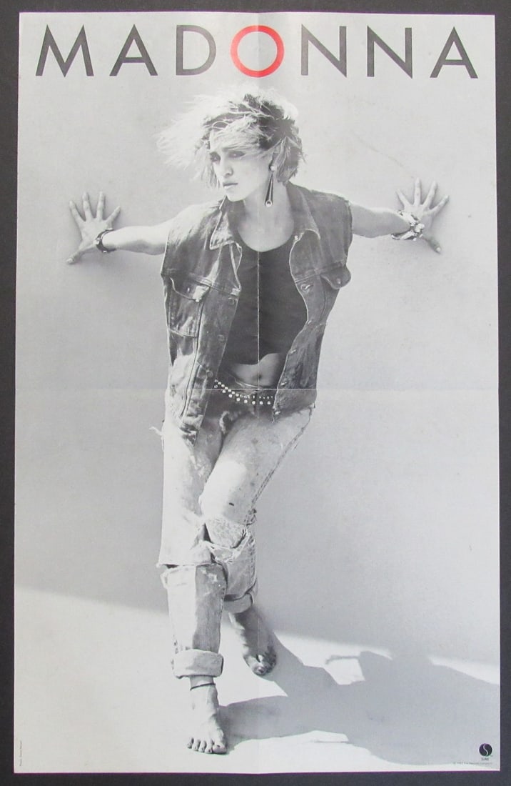 Rare 1983 Madonna Promo Poster 14x22 by Steven Meisel Sire Records: Rare 1983 Madonna Promo Poster 14x22 by Steven Meisel Sire Records This rare 1983 Madonna promotional poster is a true collectible for fans and pop memorabilia enthusiasts. Issued by Sire Records to p