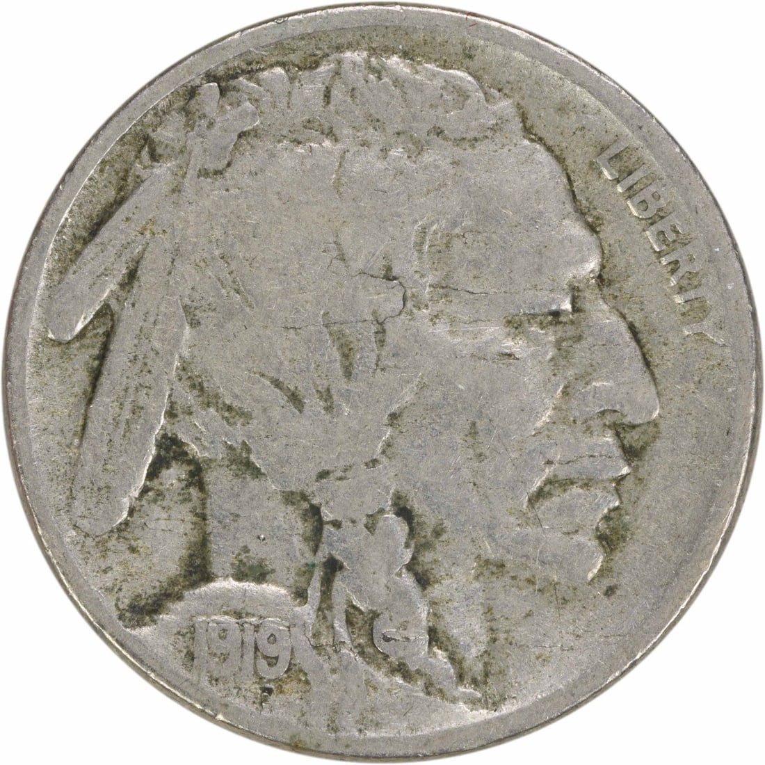 1919-S Buffalo Nickel Circulated Uncertified Coin by James Earle Fraser (1 of 2)