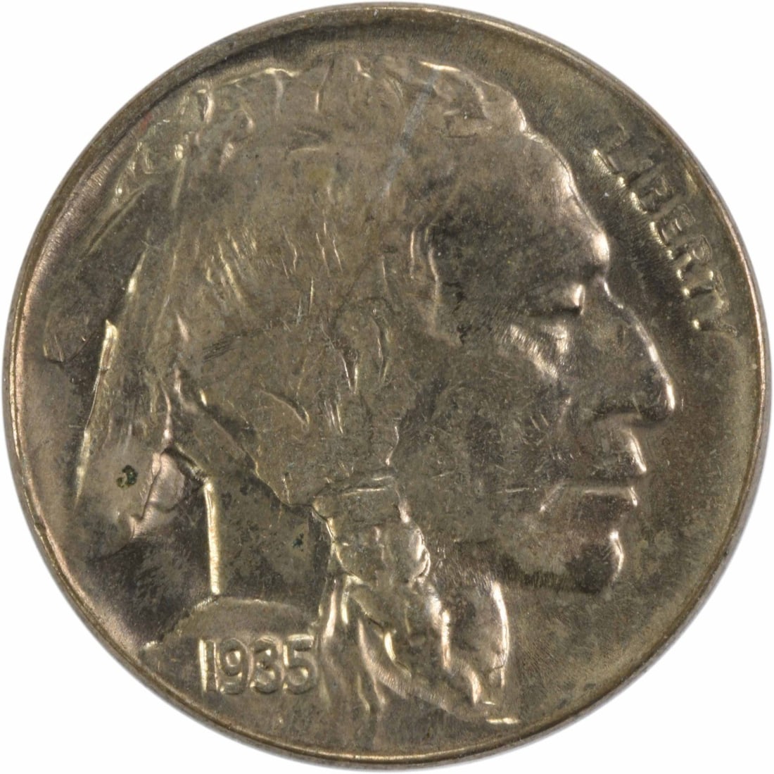 1935-D Buffalo Nickel Choice Uncertified 5C Denver Mint (1 of 2)