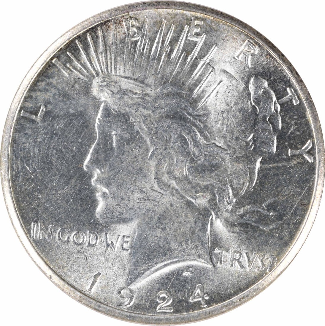 1924-S Peace Silver Dollar Uncertified Brilliant Uncirculated Coin (1 of 1)