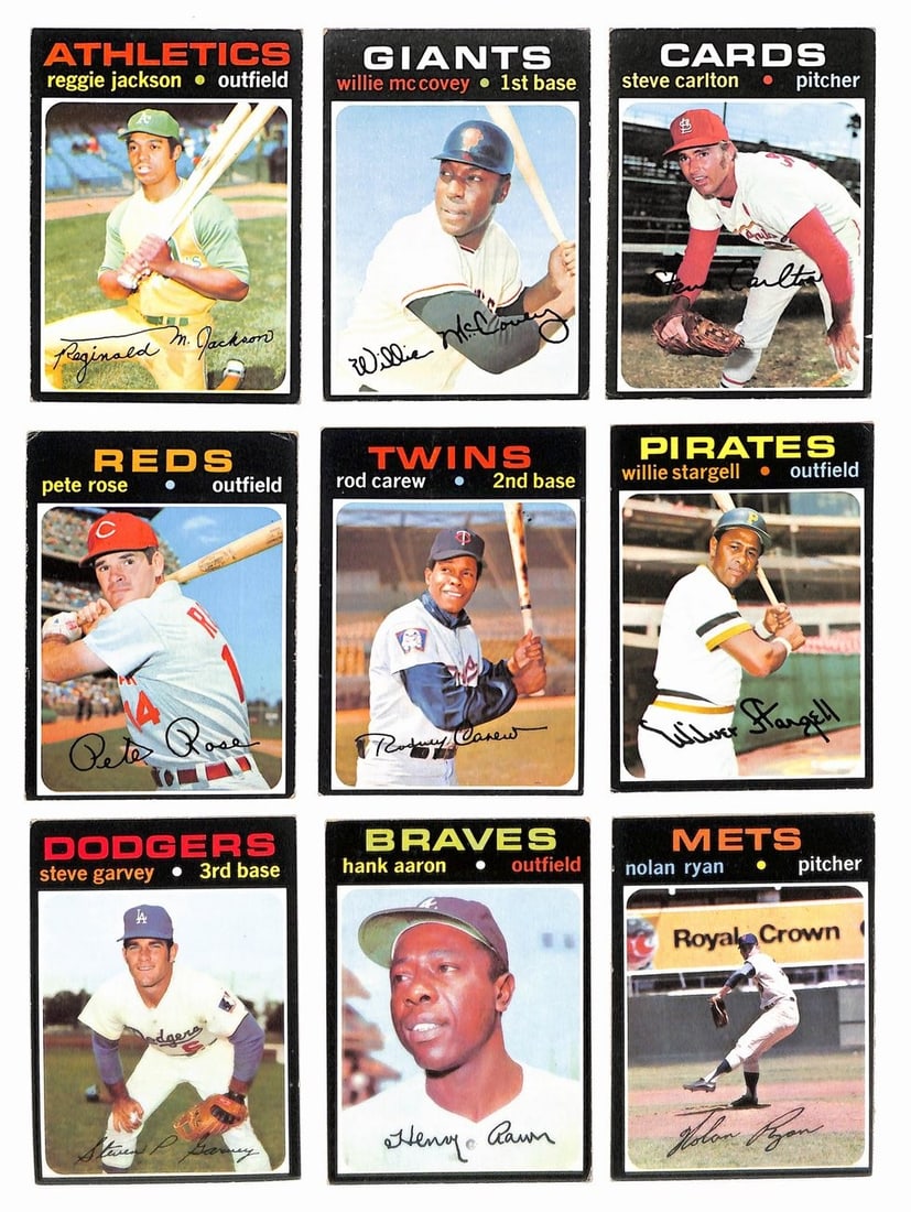 1971 Topps Baseball Card Complete Set 752 with Clemente Aaron Ryan Bench (1 of 12)