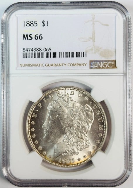 NGC MS66 1885 Silver Dollar United States Coin (1 of 2)