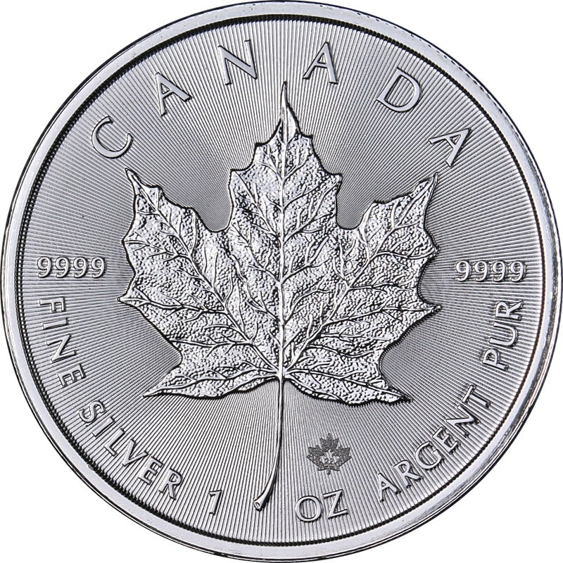 2022 Uncirculated $5 Silver Maple Leaf 1 oz Coin from Canada BU (1 of 2)