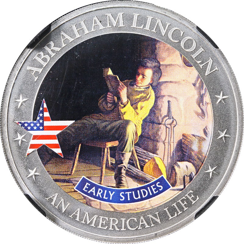 NGC MS70 2021 $2 Silver Coin Life of Lincoln Early Studies Cook Islands 1/2oz: NGC MS70 2021 $2 Silver Coin Life of Lincoln Early Studies Cook Islands 1/2oz This is an original 2021 Cook Islands 1/2oz Silver $2 coin from the Life of Lincoln: Early Studies series. Graded NGC MS70
