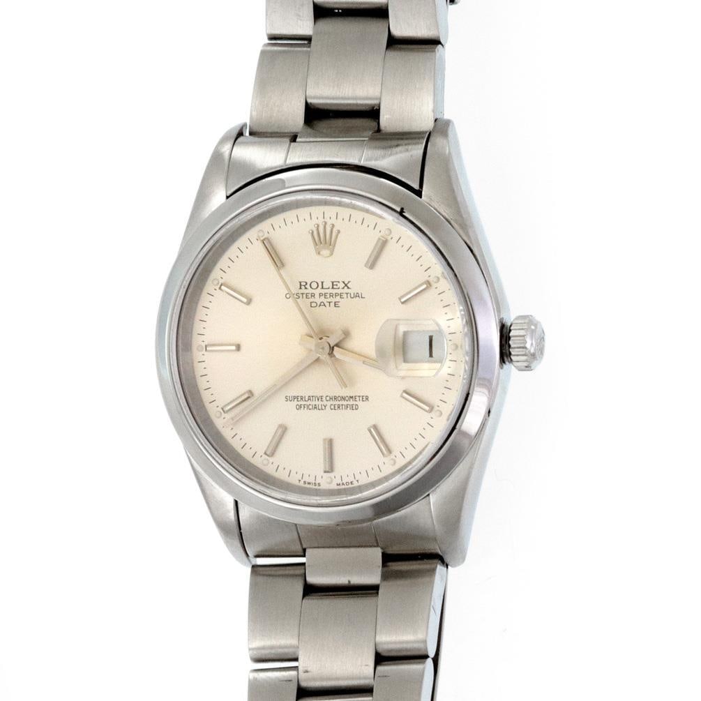 Rolex Oyster Perpetual Date 15200 Midsize Automatic Steel Watch (1 of 5)