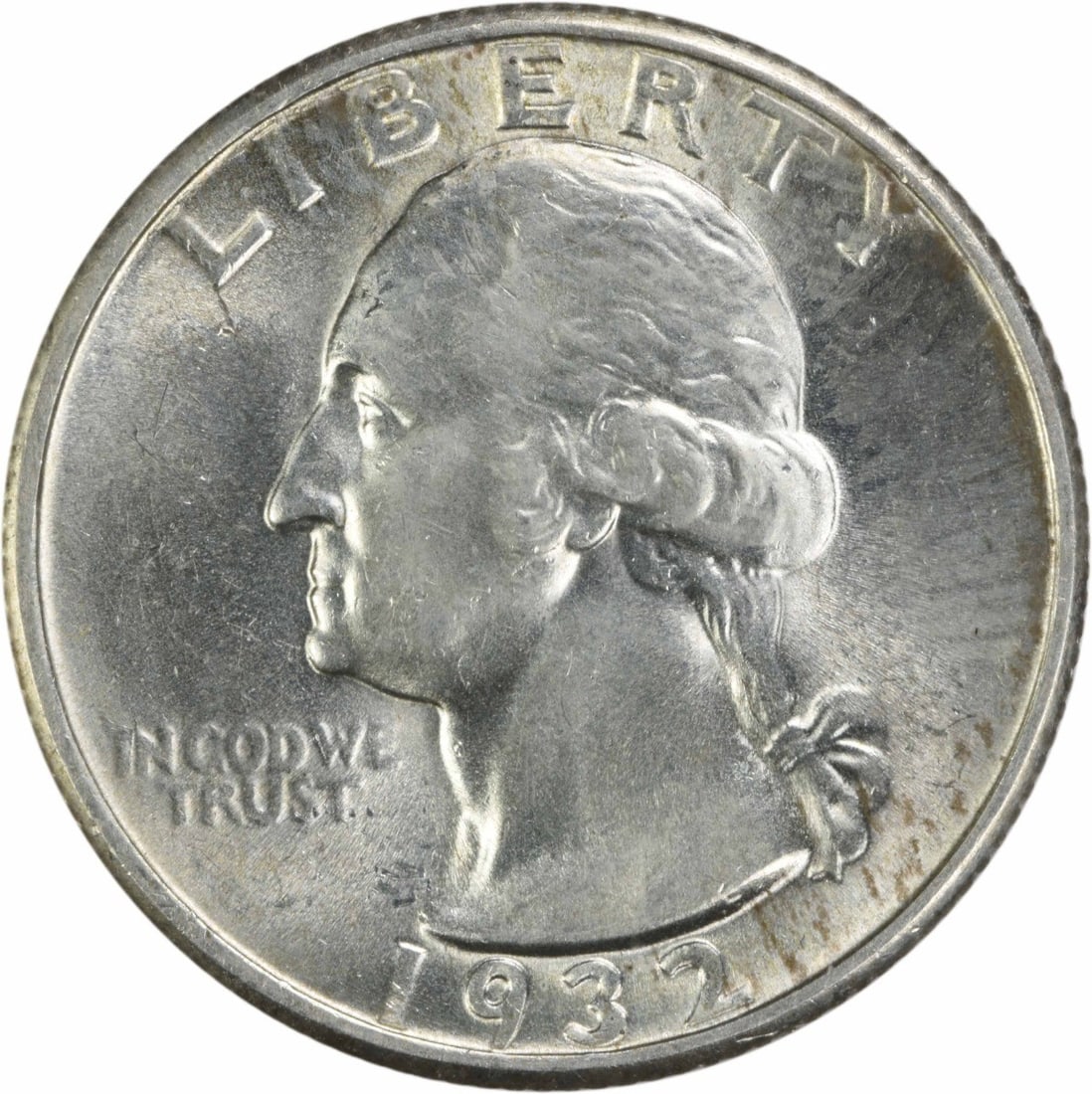 1932 Silver 25 Cent Washington Quarter Choice BU Plus Uncertified (1 of 2)