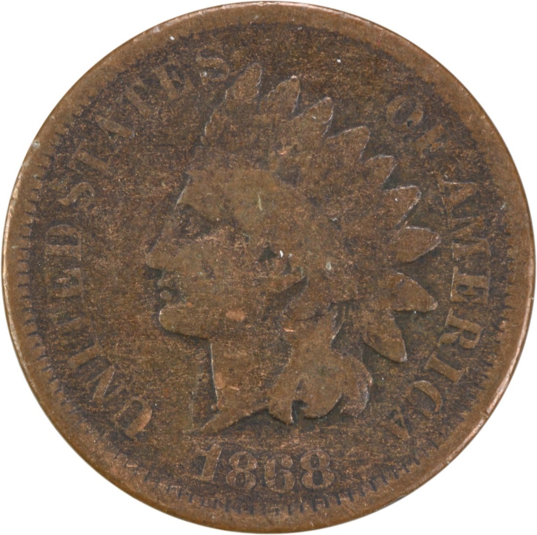1868 Indian Head Cent G Grade Uncertified Philadelphia Mint (1 of 2)