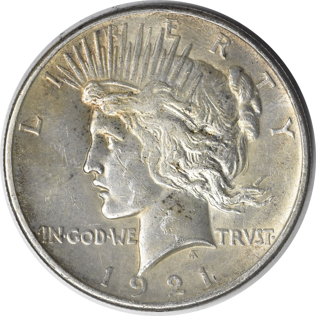 1921 Peace Silver Dollar AU 90% Silver by Anthony de Francisci (1 of 2)