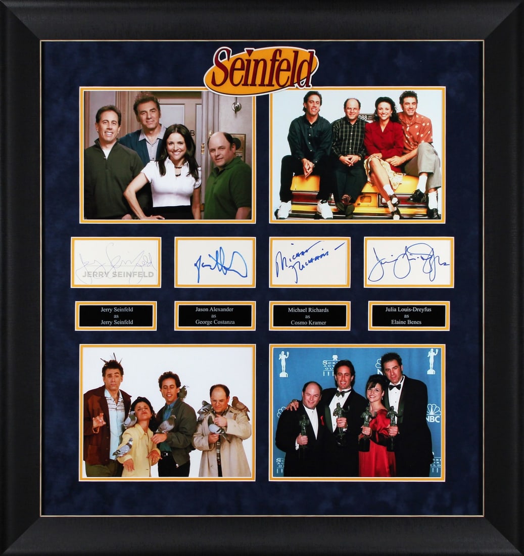 Seinfeld Cast Signed Framed Display with Beckett COA 30.5 x 32.5 (1 of 4)