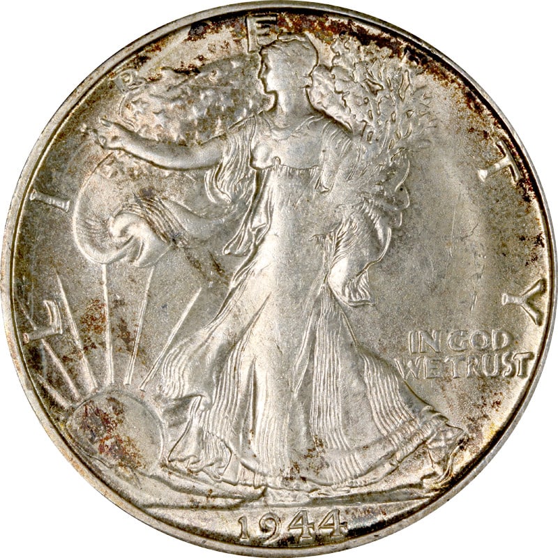 1944-S Walking Liberty Half 90% Silver Circulated Coin (1 of 2)